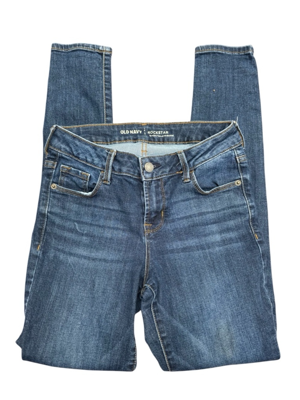 Old Navy Rockstar Mid-Rise Rockstar Skinny Jeans - Denim Blue